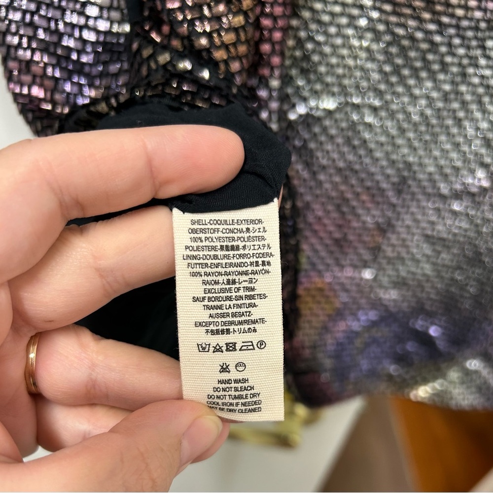 Free People Diamonds Are Forever Metallic Shift Mini Dress | Size S - Picture 8 of 10